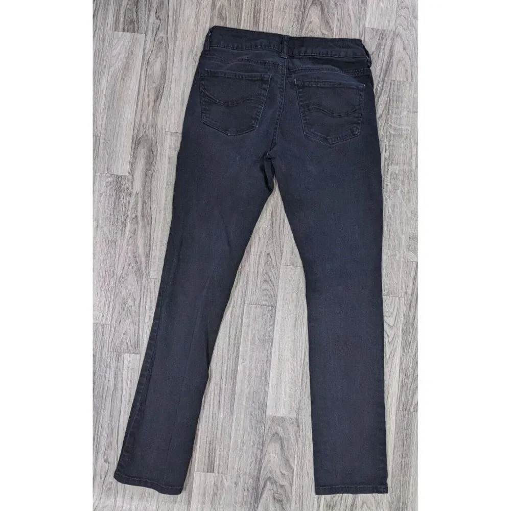 (3/$35) SO Juniors Size 3‎ Regular Skinny Embroidered Pockets Black Denim Jeans